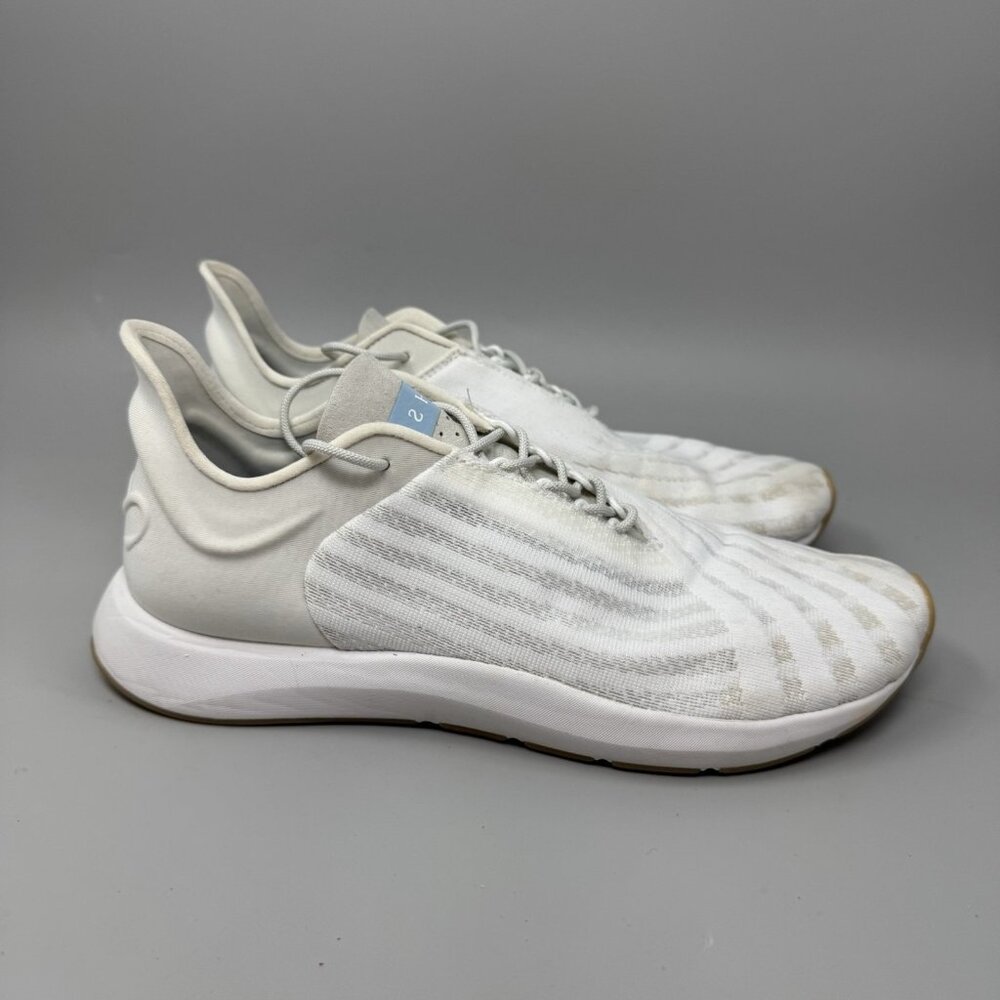 Saysh One White Round Toe Lace-Up Low Top Running Sneaker Womens Shoes Size 9